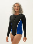 Dolfin Women's Aquashape Zip Front Long Sleeve One Piece