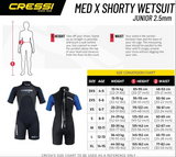 Cressi Boys Med X 2.5mm Shorty