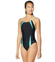 Speedo Women's Solid Splice Flipback